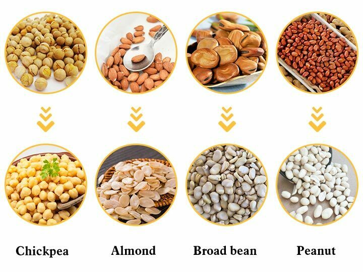 Application for Wet Roasted Peanut Red Skin Removing Machine