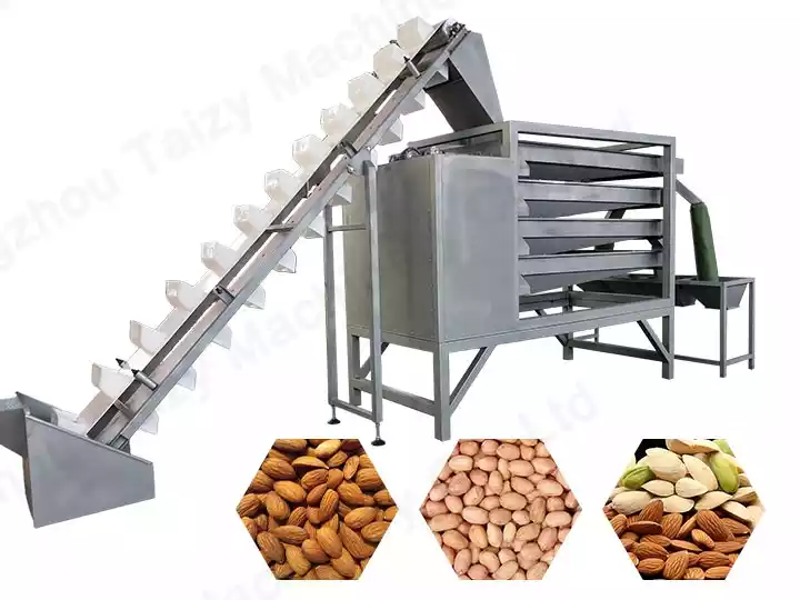 Máquina automática de clasificación de granos de cacahuete