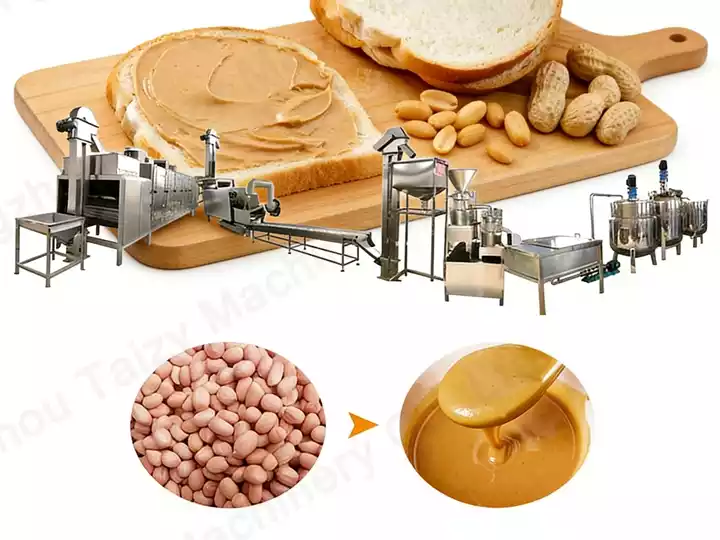 ligne de production de beurre de cacahuète