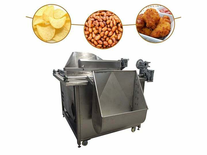 Automatic Fried Food Peanut Production Line | Fried Food Making Machines 4 Tipping bucket frying machine