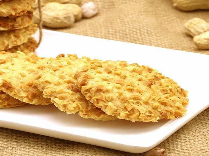 galletas de maní picadas