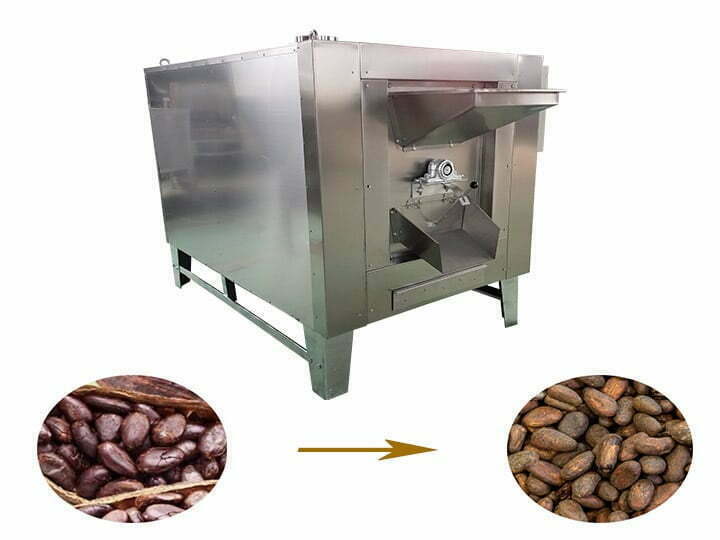 Cocoa bean roasting machine