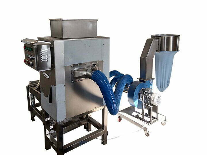 Cocoa bean peeling machine