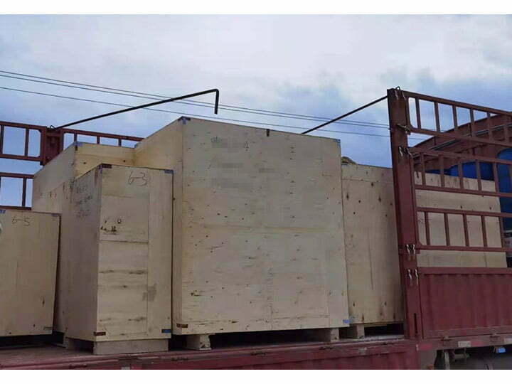 coated peanut machine in packaging for delivery