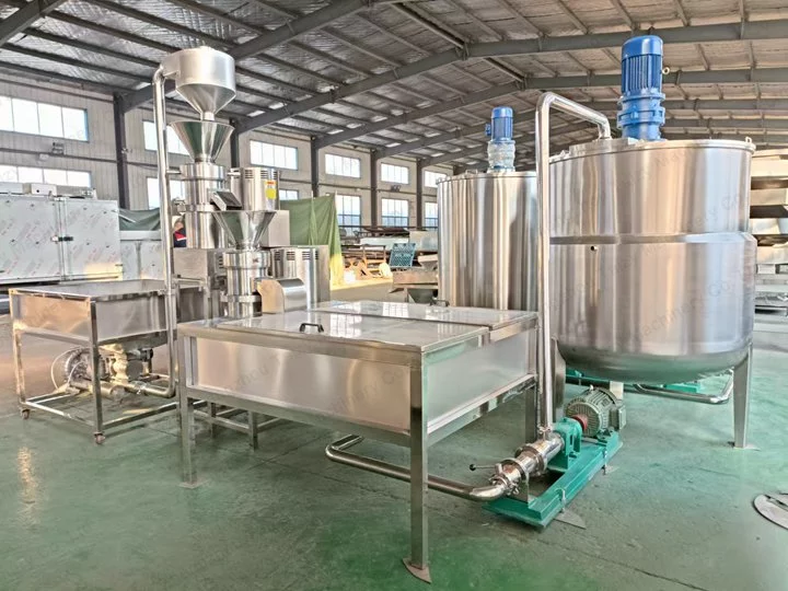 linha de produção de manteiga de amendoim