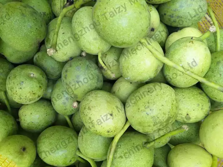 Green-skinned walnuts